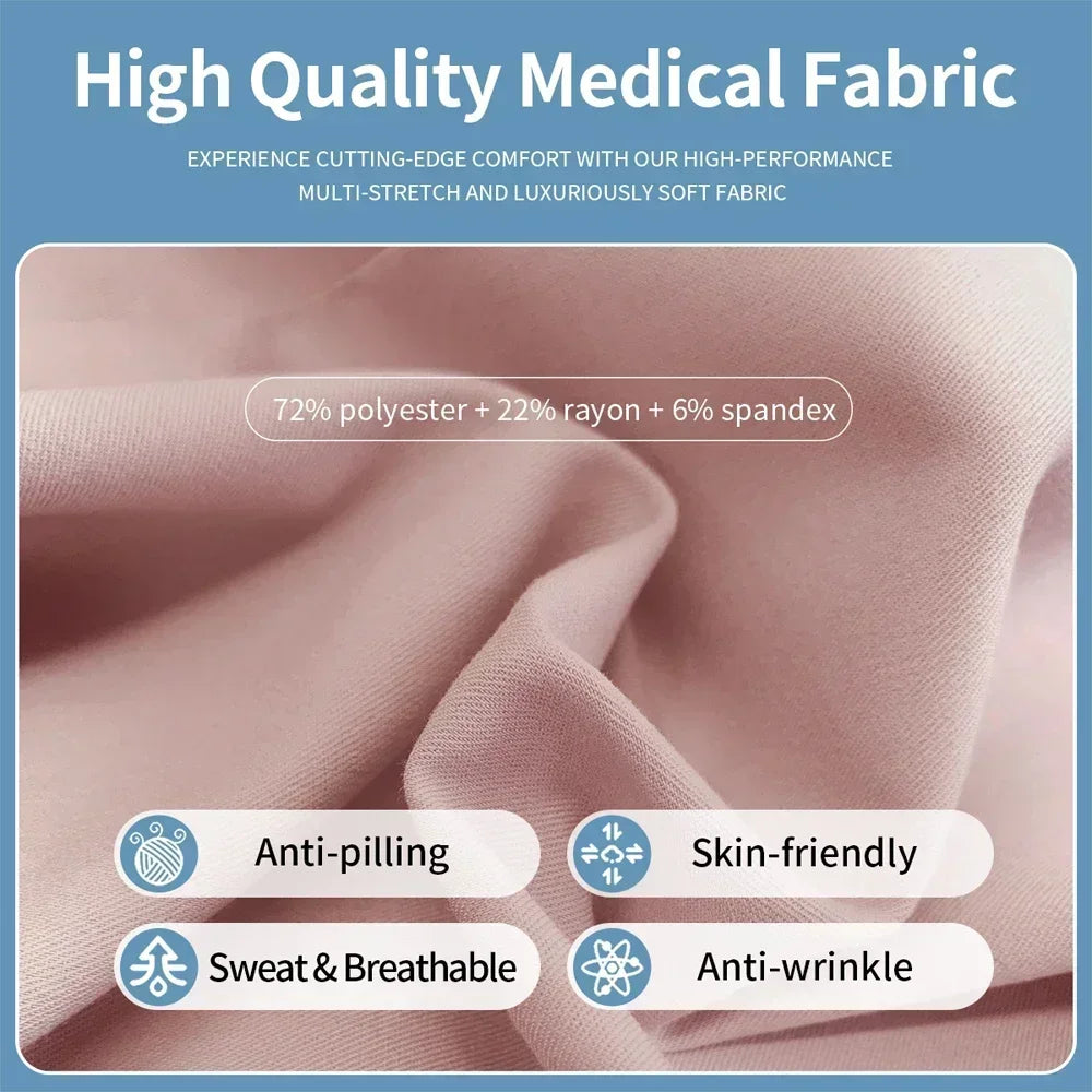 Oversized Long Sleeve Jacket With Pocket Medical Scrub Top Thick Warm Up Coat Doctor Nurse Uniform Hospital Workwear Clinic Coat