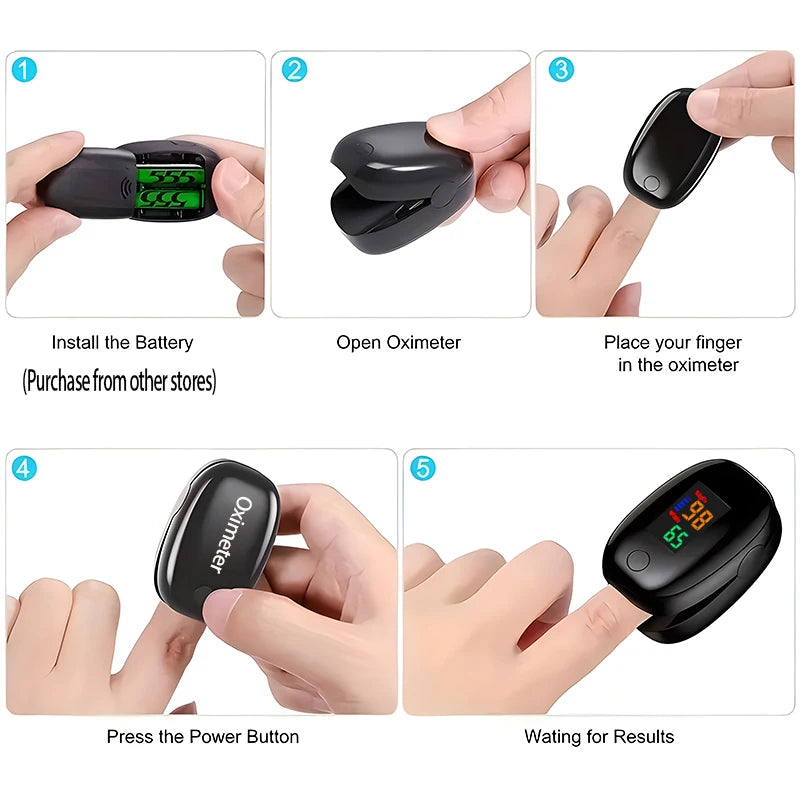 Portable Medical Thermometer & Oximeter Set | Non-Contact Ear IR Thermometer for Child Adult Body Temperature & Blood Oxygen Mon