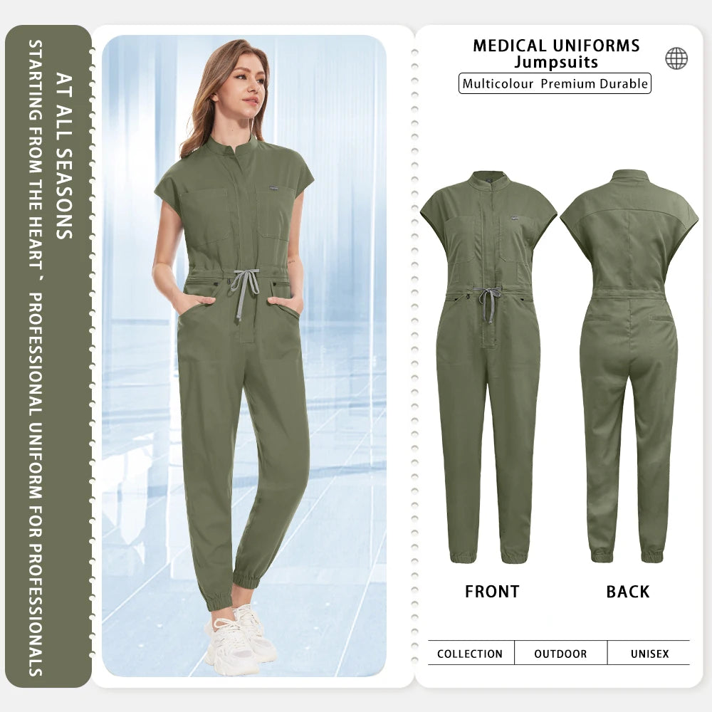 Doctor Nurse Scrub Uniforms Hospital Surgeon Uniforms Clinic Workwear Medical Nursing Clothes Dental Work Jumpsuits