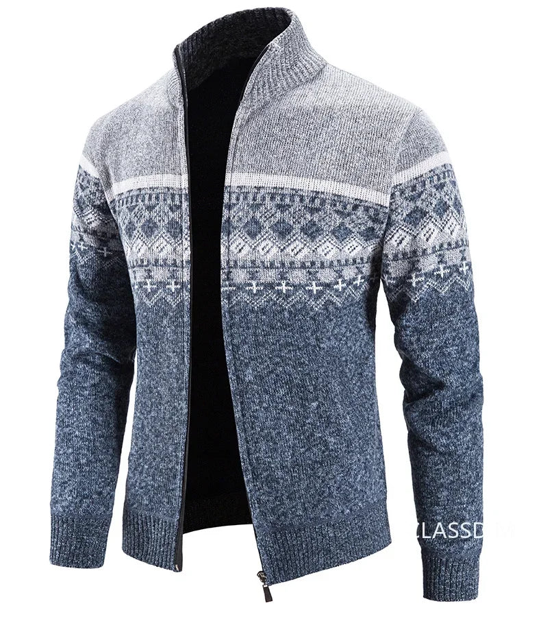New Winter Men Cardigans Sweatercoats High Quality Male Thicker Warm Casual Cardigans Slim Fit Stand-up Collar Sweaters Size 3XL
