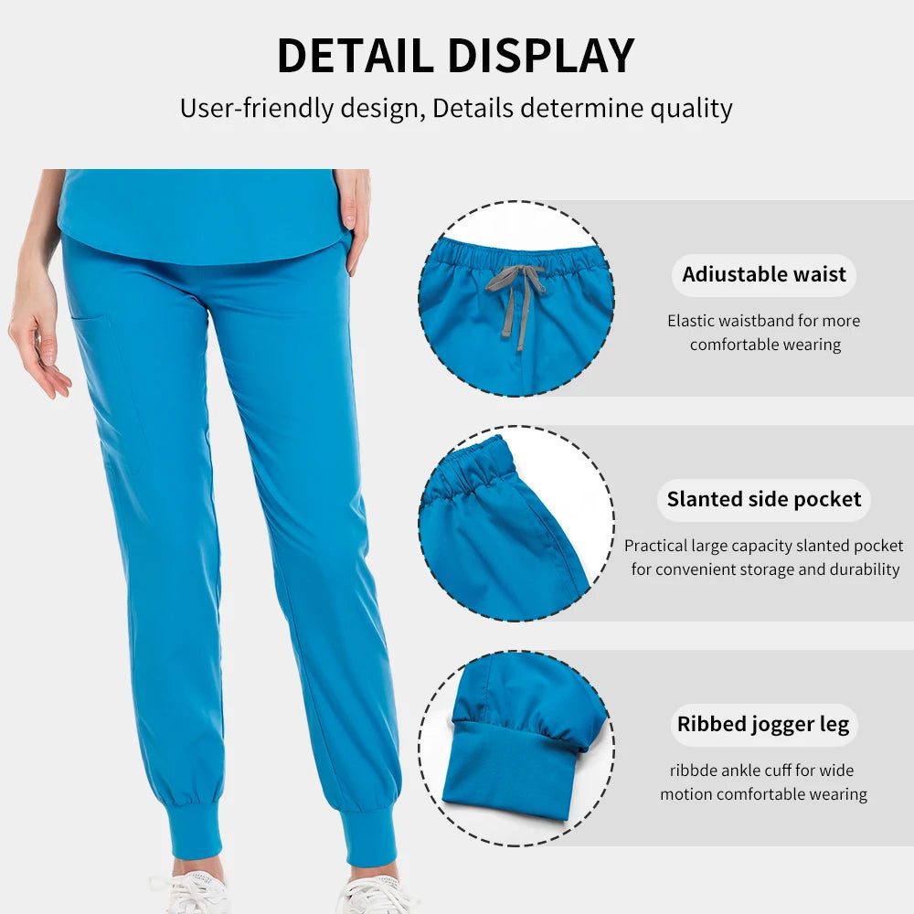 Fashion Scrub Uniforms Sets Beauty Salon Uniform Pet Dental Clinic Doctor Nurse Suits Nursing Scrubs Top Hospital Uniforms Women