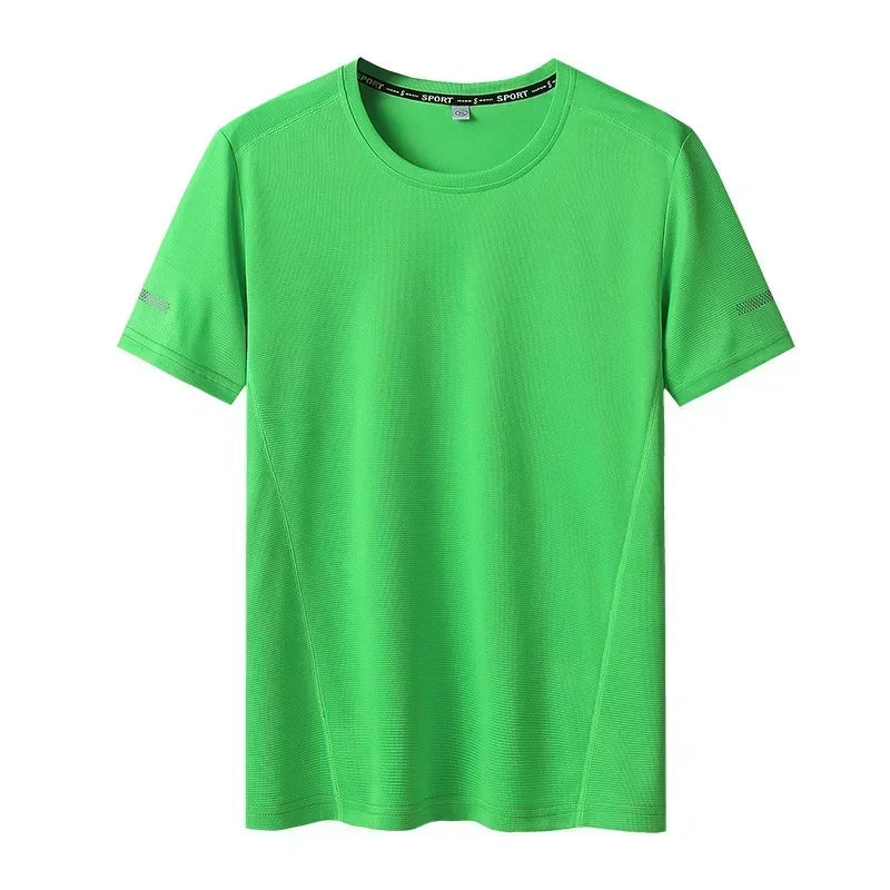 Plus Size T-shirt for Men 6XL/7XL Summer Quick Drying Tees Oversized Round Neck Short Sleeve T-shirt Big Size 110-175kg