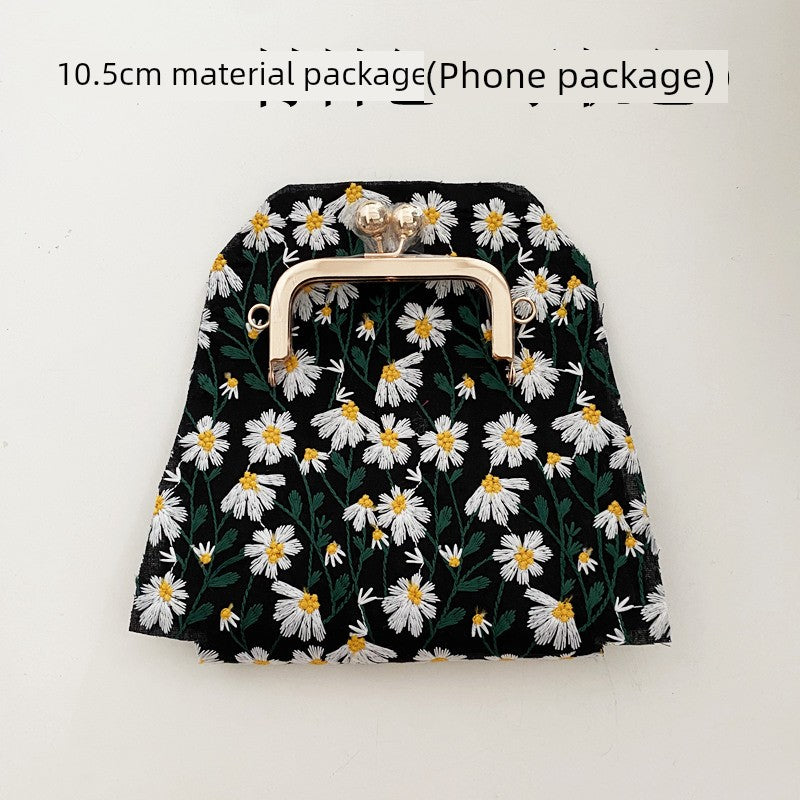 Machine Embroidery Extended Mobile Phone Bag Fabric