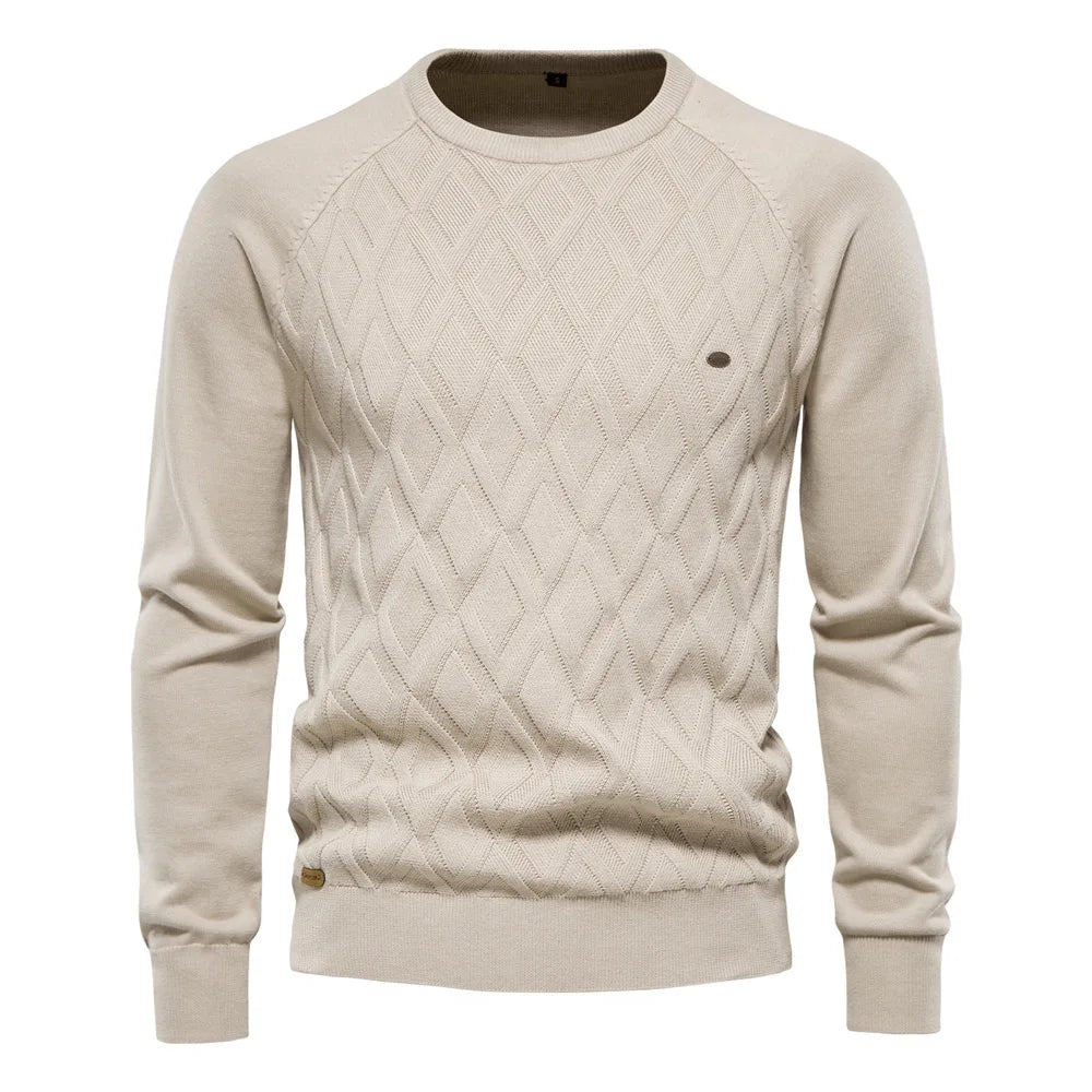 Winter High Quality Men sweater concise style knit men pullover knitwear winter crew neck knitted cotton sweater men