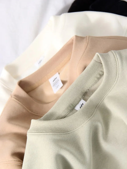 Winter Fleece Sweatshirts For Women Oversized Top Warm Pullovers Black Loose O Neck White Thick Velvet Sweatshirt Women Warm