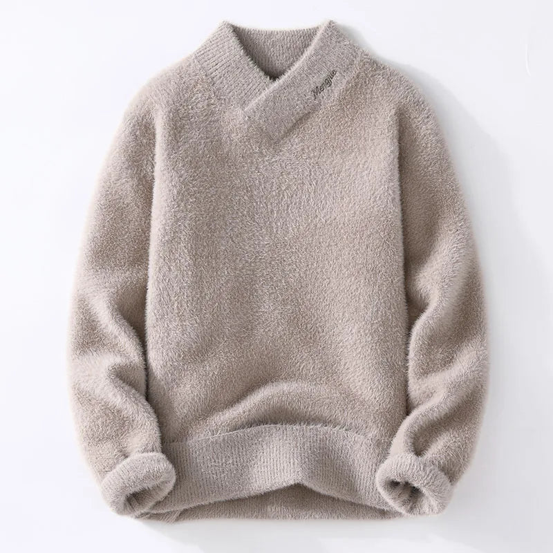 Sweaters men winter style mens warm sweater V-neck men sweaters autumn Men's wool pullovers men full size M-XXXL