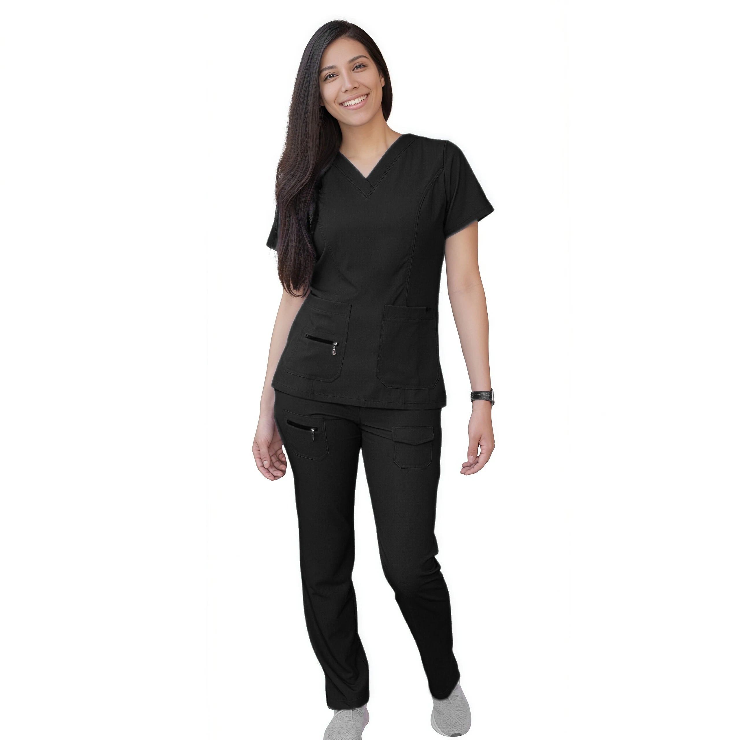 Medical Uniforms Scrubs Sets Women Hospital Surgical Uniforms Short Sleeve Top Pant Nursing Accessories Doctors Clothes Workwear