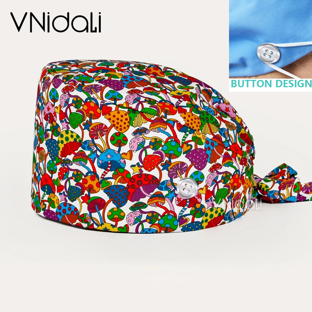 Scrubs Caps for Women and Men gorro quirofano mujer pet shops Caps Work Hats beauty salon nursing accessories lab staff cap