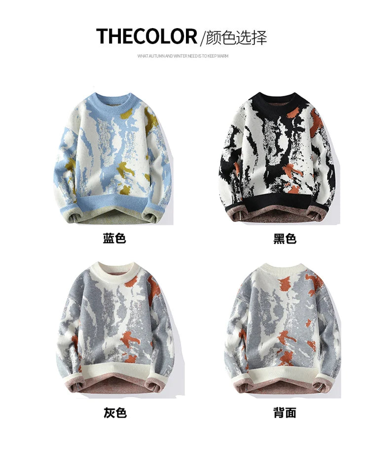 winter Men's Fashion casual Round Neck Warm sweater slim fit Sweaters Men sweater male Thicken Warm wool pullovers