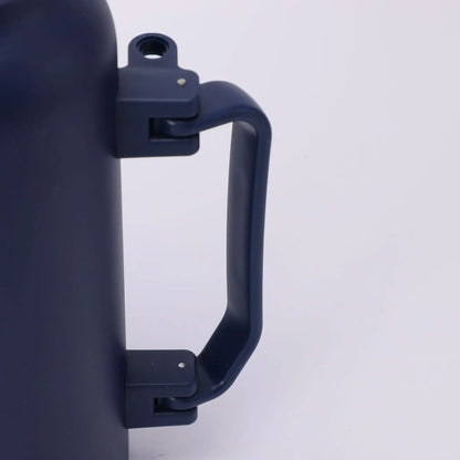 Portable and Simple Car Cup with Spoon Large-capacity Solid-color Handle Cup  Stainless Steel Outdoor Double-layer Insulated Cup