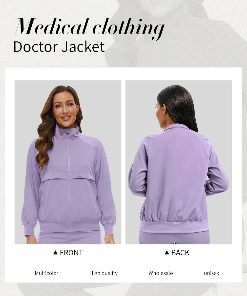 Clinical Jacket Medical Uniforms Women Hospital Pet Grooming Workwear Surgery Coat Doctor Costume Unisex Nurse Surgical Jackets