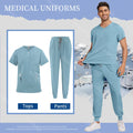 Scrubs Tops Jogger Pants Set Men Nurse Uniform Wholesale Lab Dustproog Workwear Doctor Uniform Suit for Men Medical Clothing Set