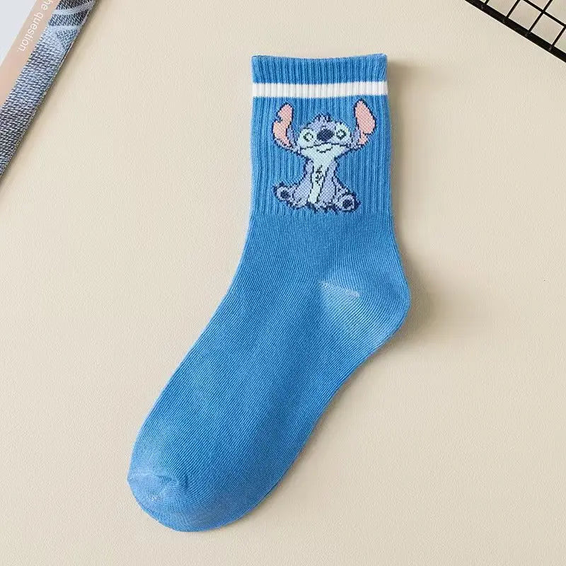 Stitch Anime Lilo & Stitch Cotton Midtube Stockings Socks Cartoon Stitch Dolls Boys Girls Warm Sleep Socks Kids Christmas Gifts