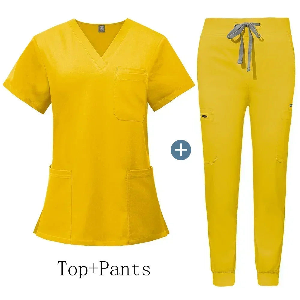 Wholesale Uniforms Doctor Nurse Work Wear Women Men Hot Sales Surgical Gowns Healthcare Nursing Articles High-quality Scrub Sets