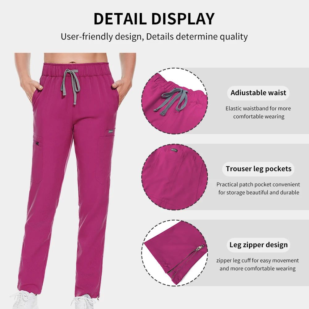 Medical Scrub Set Hospital Staff Uniform Doctor Nurse Surgical Uniforms Woman Pet Grooming Healthcare Nursing Scrub Articles Set