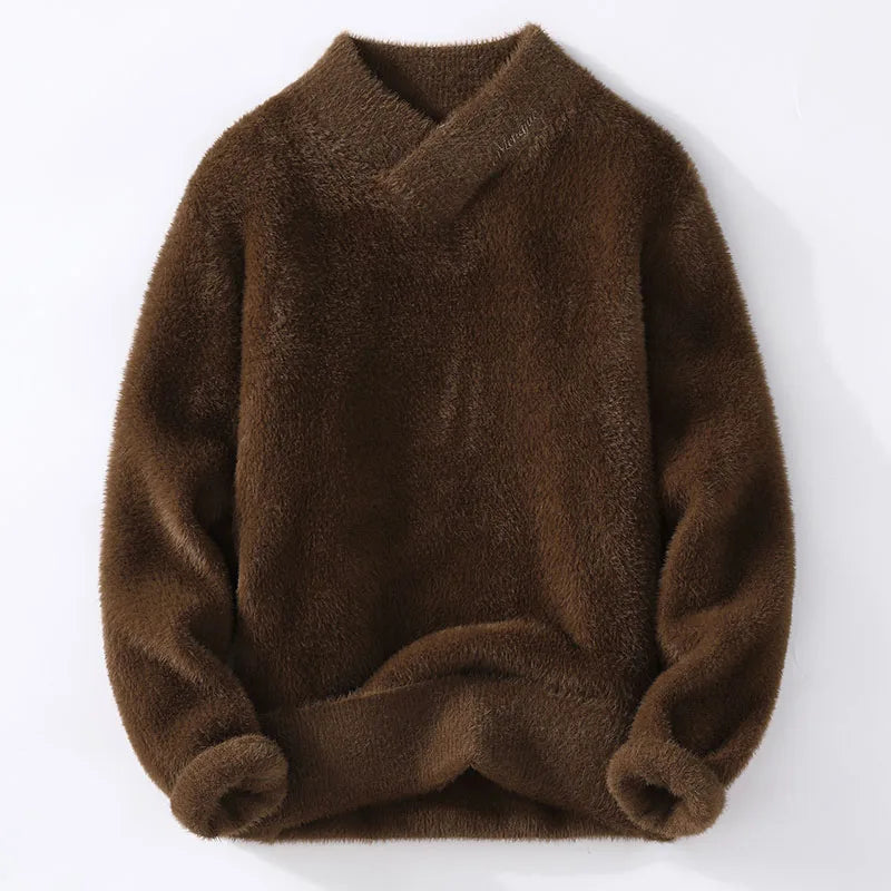 Sweaters men winter style mens warm sweater V-neck men sweaters autumn Men's wool pullovers men full size M-XXXL