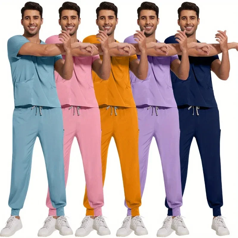 Frosted Suit Uniforms for men's Hospital Gowns Pharmacy Beauty Work Clothes