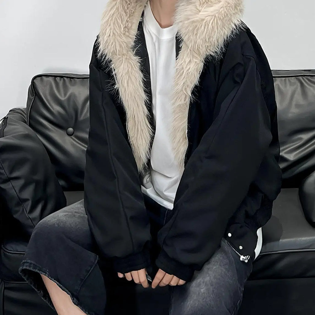 Winter Warm Jacket New High Street Fur Collar Hooded Women's American High-end Sense Versatile Korean Version Coat Trend