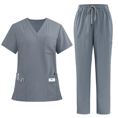 Doctor Nurse Scrub Set Hospital Uniforms Clinic Medical Surgeon Nursing Clothes Dental Pediatric Beauty Salon Work Suit S23