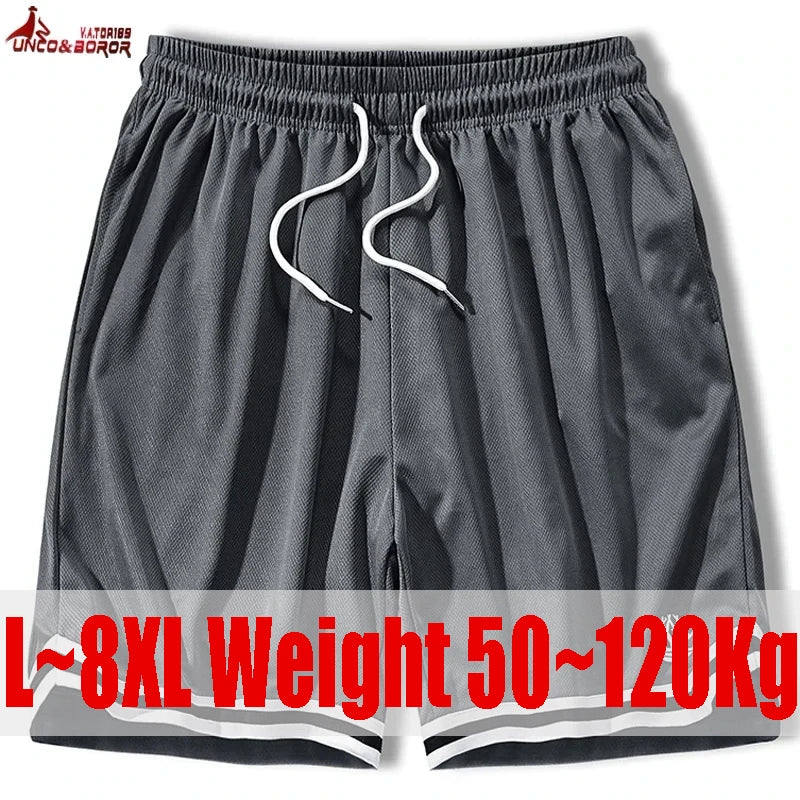 Plus Size 7XL 8XL Summer Shorts Men Casual Gym Joggers Sports Running Shorts Men Breathable Beach Surfings Shorts Men Clothing