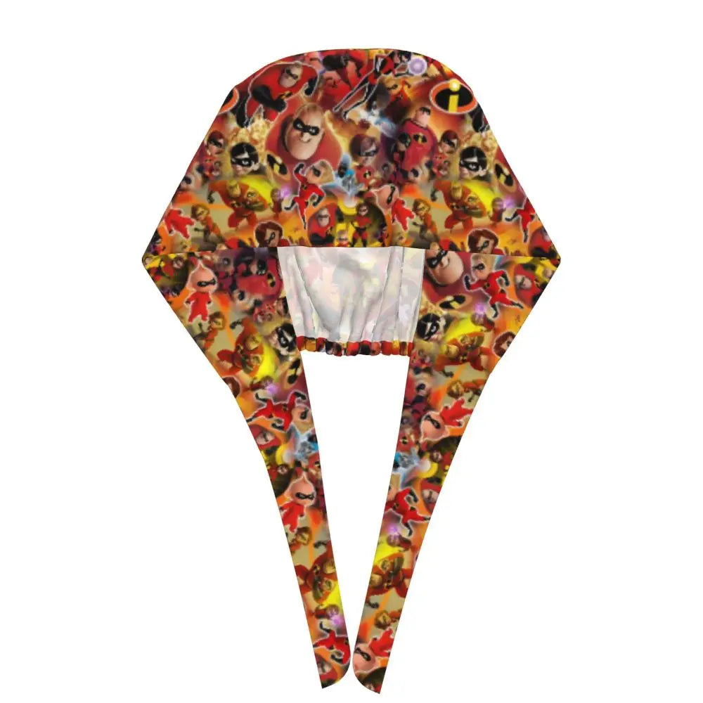 Custom The Incredibles Medical Staff Scrubs Hat Men Women Superhero Anime Doctor Nursing Surgical Cap Scrub Caps