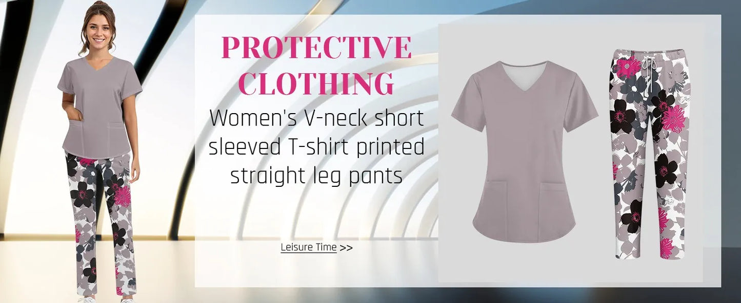 Unisex Medical Uniforms Men Women Nursing Clothes Beauty Costume Nurse Scrubs Sets Doctor Dentist Workwear Clinical Tops Pants