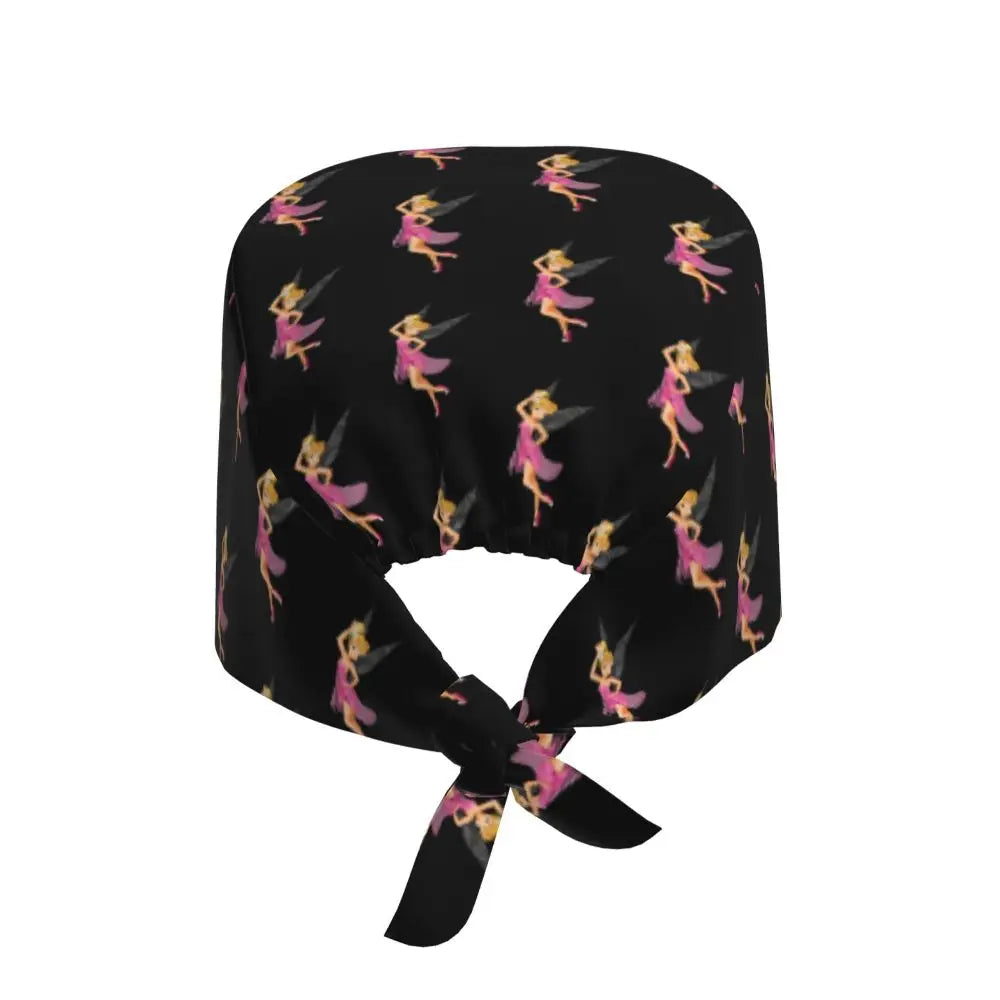 Custom Tinker Bell Breathable Nursing Work Cap Surgical Scrub Caps Unisex Nurse Medical Cap Cartoons Scrubs Hat Medical Surgical