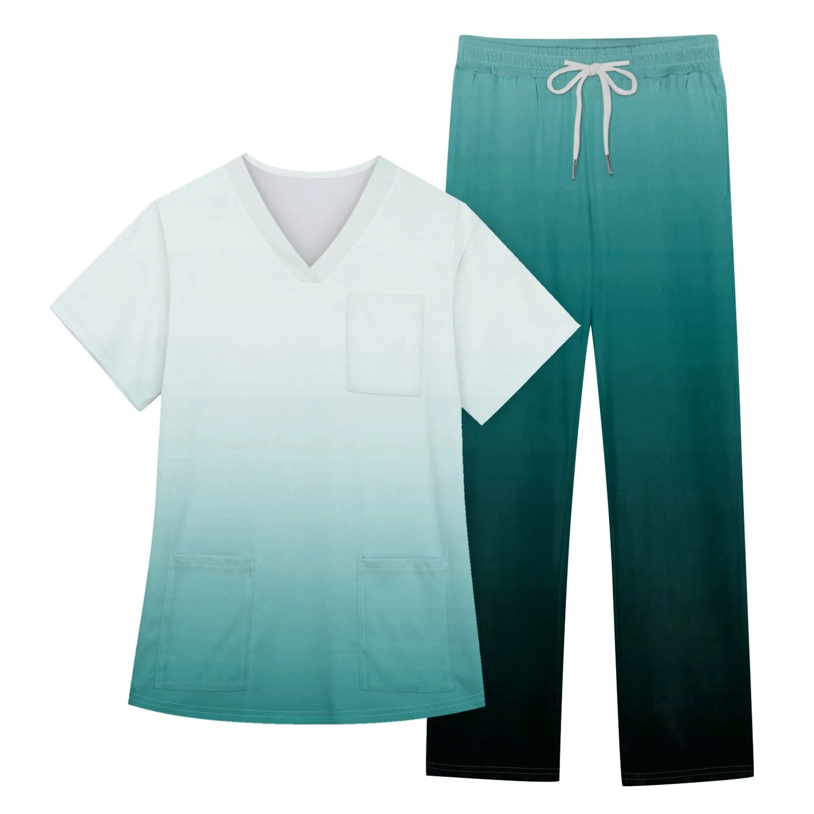 Women Medical Uniforms Slim Fit Scrubs Sets Tops Straight Pant Nurses Accessories Dental Clinic Beauty Salon Workwear Clothes