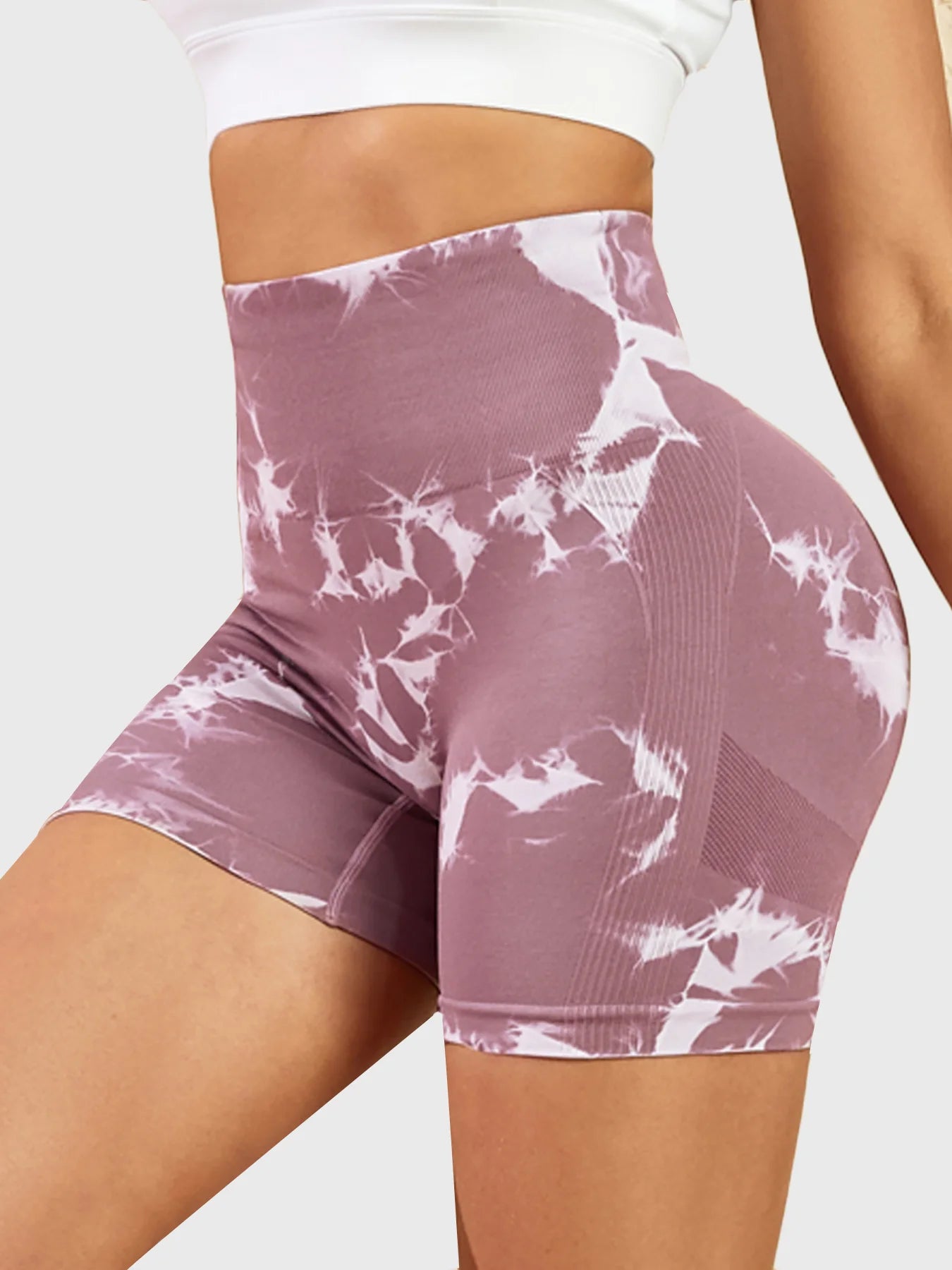 High Waist Lift Hip Elastic Women Leggings Casual Outdoors Running And Cycling Pants Yoga Workout Partial Tie-dye Sports Legging