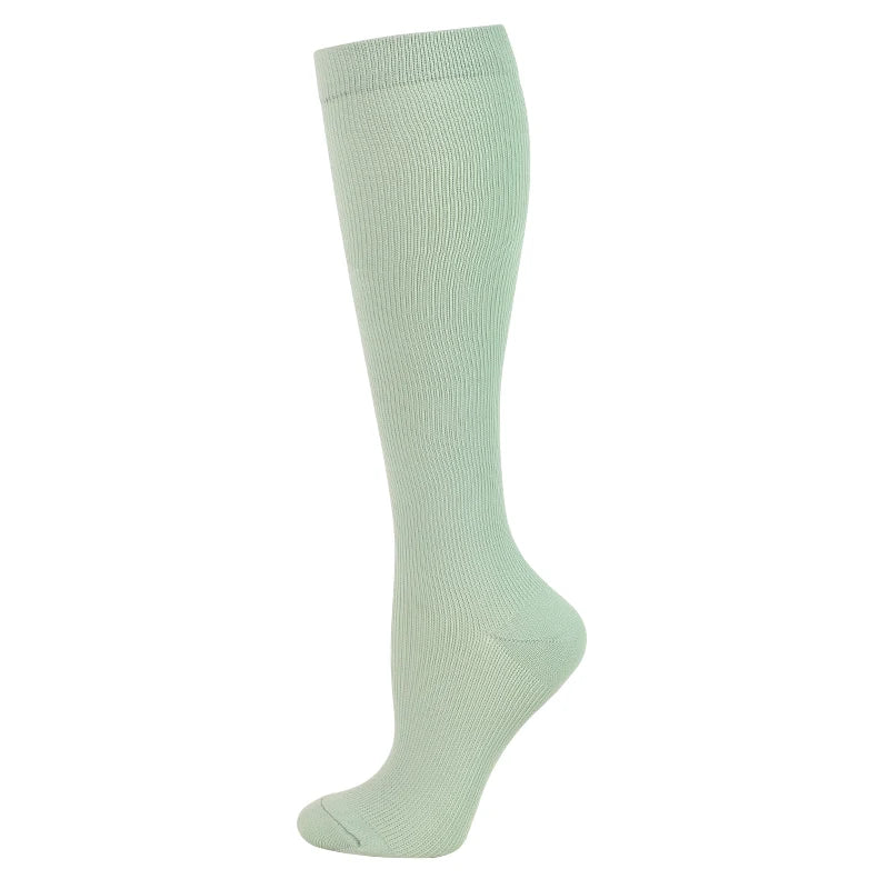 Compression Stockings Blood Circulation Promotion Slimming Compression Socks Anti-Fatigue Comfortable Solid Color Socks