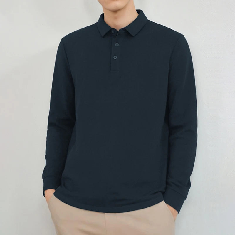 1XL-7XL Plus Size Men's Polo Shirts Long Sleeve Lapel Casual Breathable Comfortable Polo Shirt High Quality Male T-Shirt Clothes