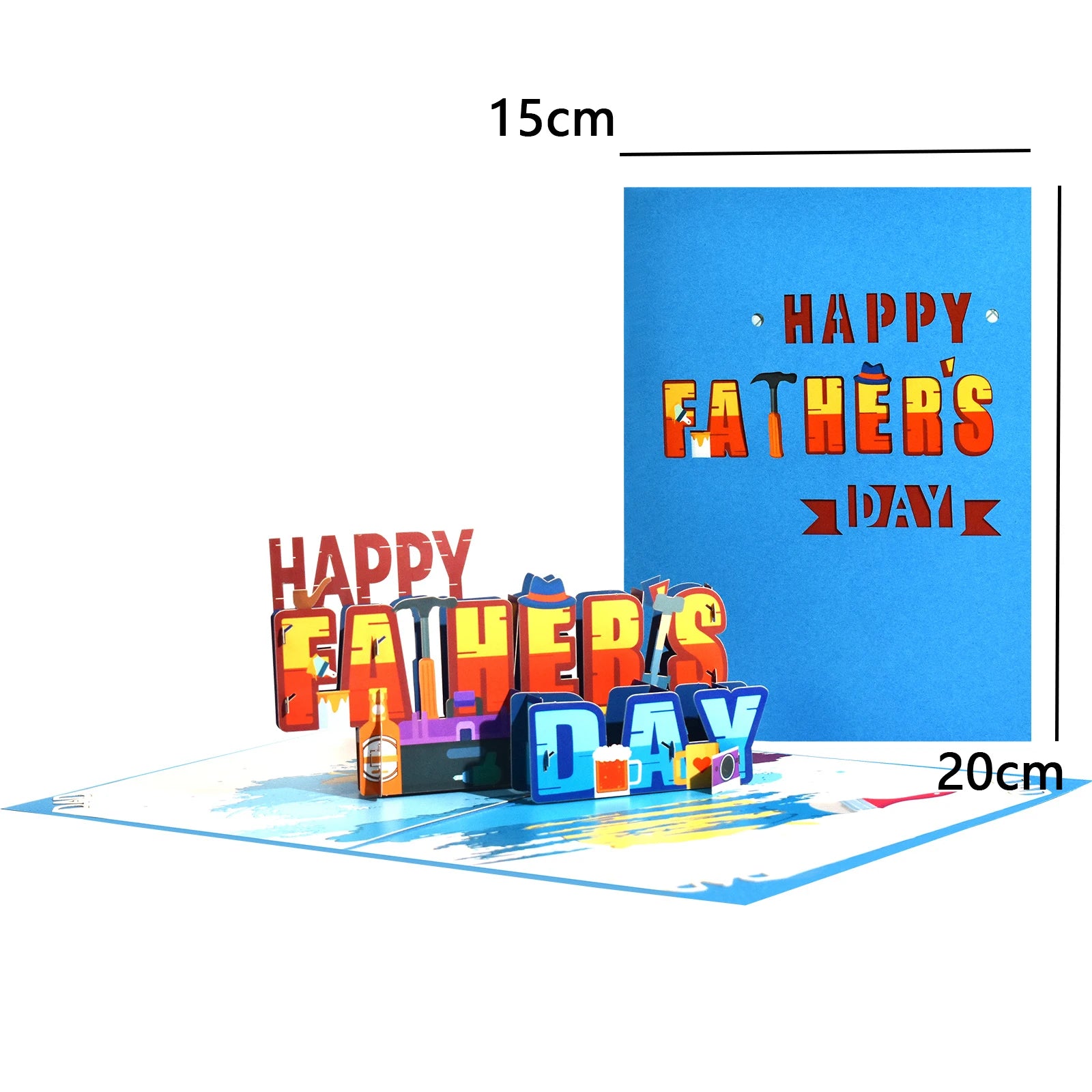 Fathers Day Cards 3D Pop-Up Father Birthday Greeting Card for Dad, Father's Day Gift for Dad