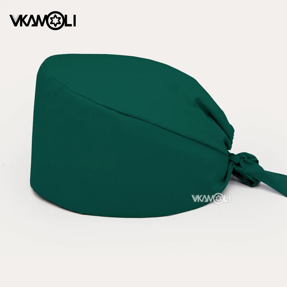 Solid color scrubs caps Pet Grooming Agency Work Scrubs Beauty Work Hats