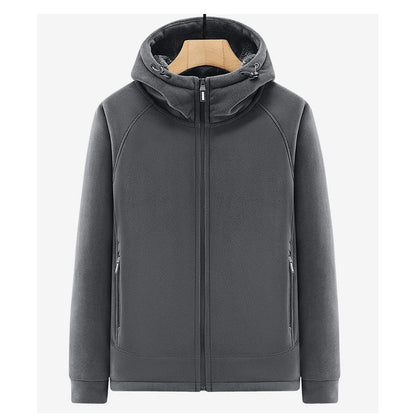 Winter Men Fleece Warm Jackets Mens Windproof Thick Jackets Parkas Coats Men Hooded Casual Outwear Jacket