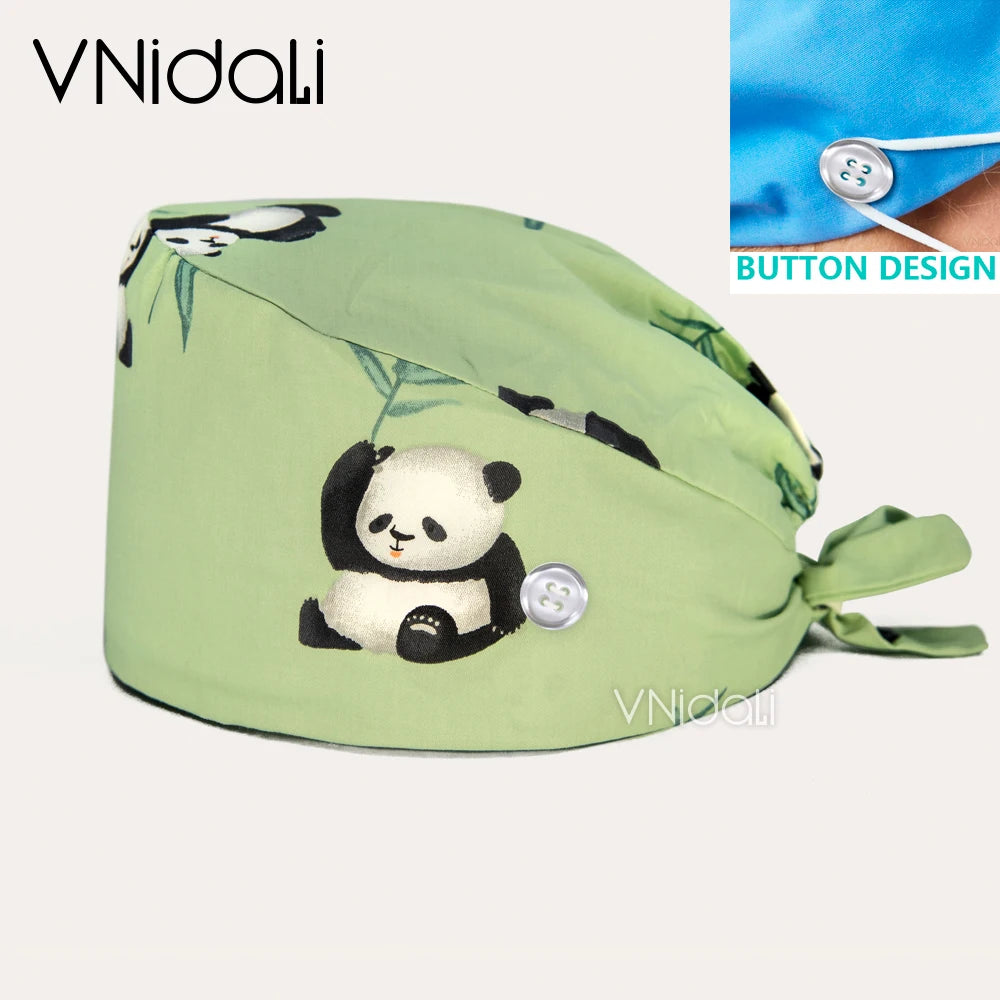 medical supplies nurse accessories nursing caps nurse hair cap surgical cap women surgery cap cartoon with button