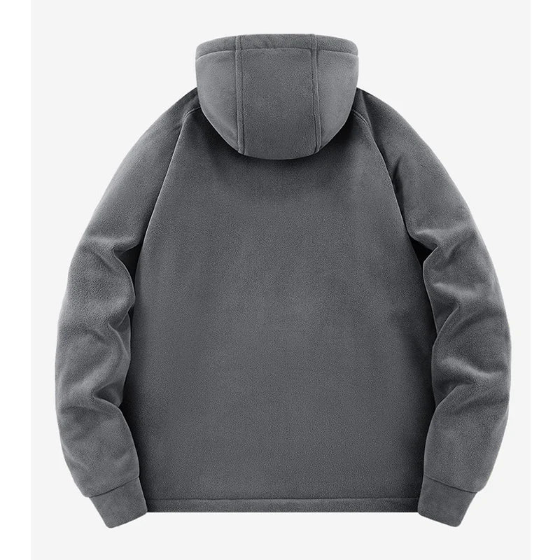 Winter Men Fleece Warm Jackets Mens Windproof Thick Jackets Parkas Coats Men Hooded Casual Outwear Jacket