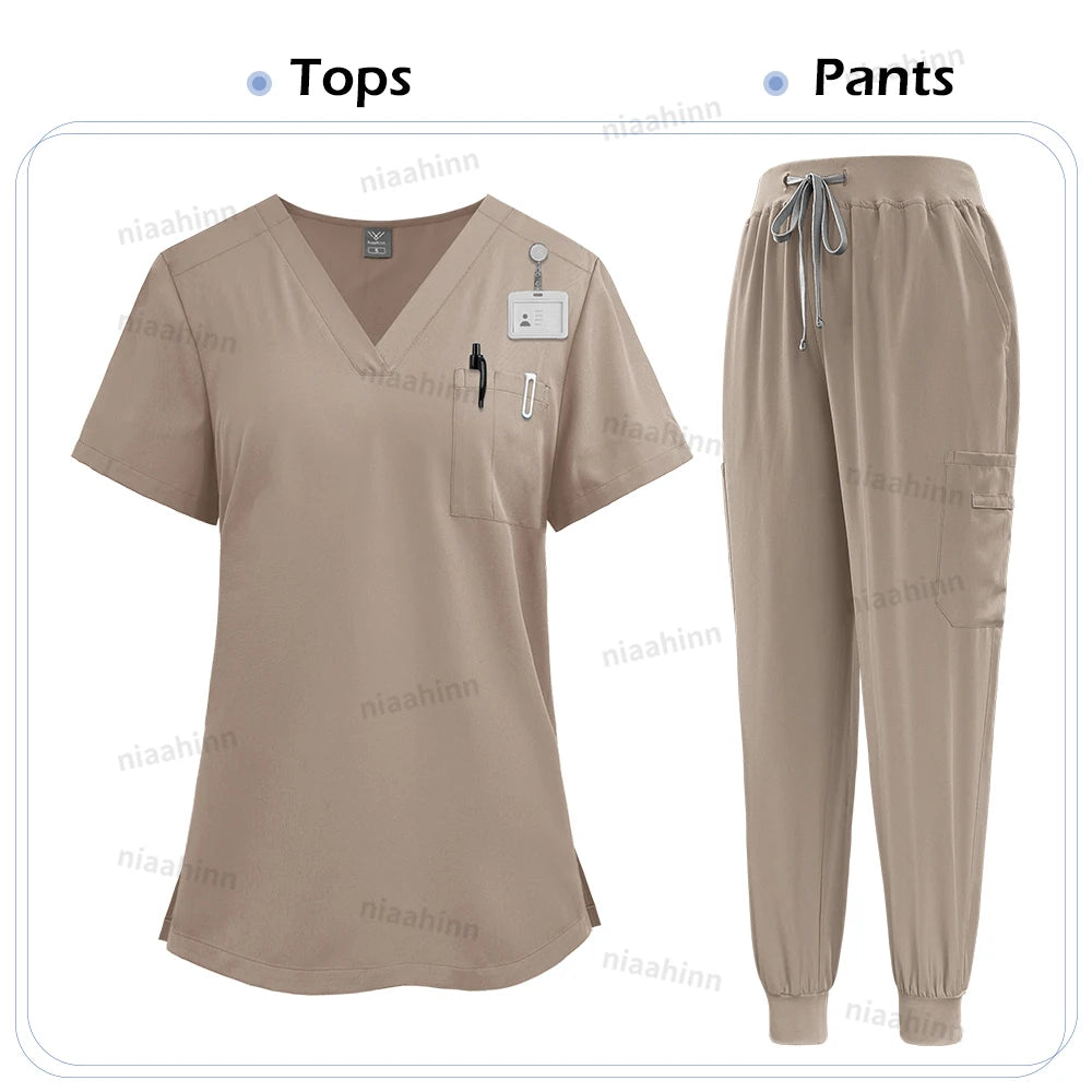 Medical Clothing for Women Scrubs Jogger Sets Nursing Pants Surgical Gown High Quality Medical Uniforms Wholesale Beauty Uniform