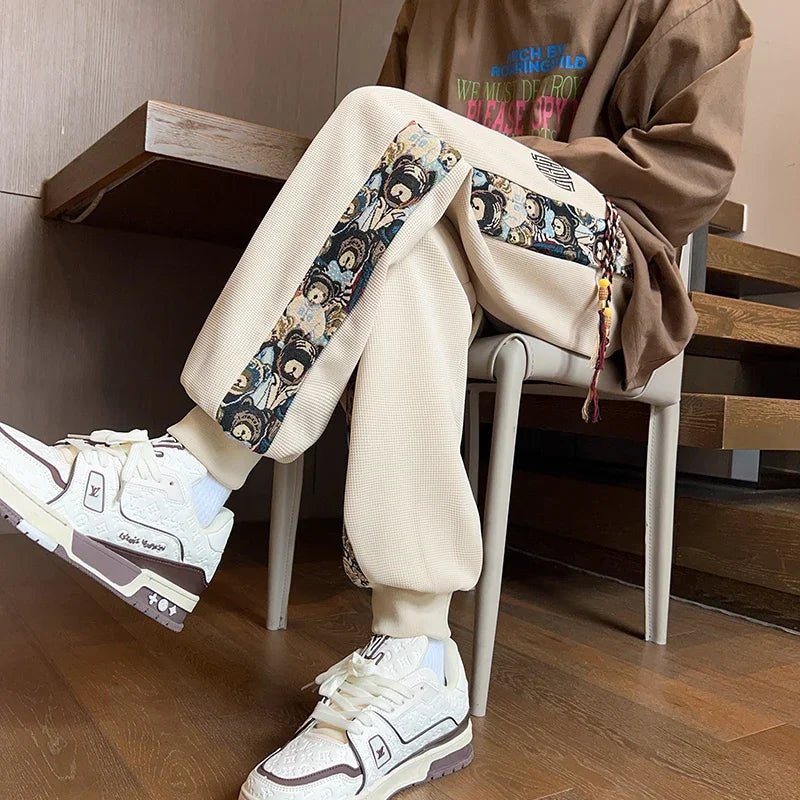 Plus Size Men's Jogger Pants Drawstring Elastic Sport Trouser Male Loose Trendy Streetwear Sweatpant Big Large 8XL Spring Summer