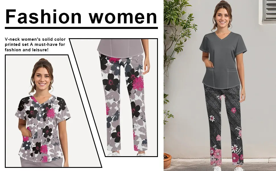 Unisex Medical Uniforms Men Women Nursing Clothes Beauty Costume Nurse Scrubs Sets Doctor Dentist Workwear Clinical Tops Pants