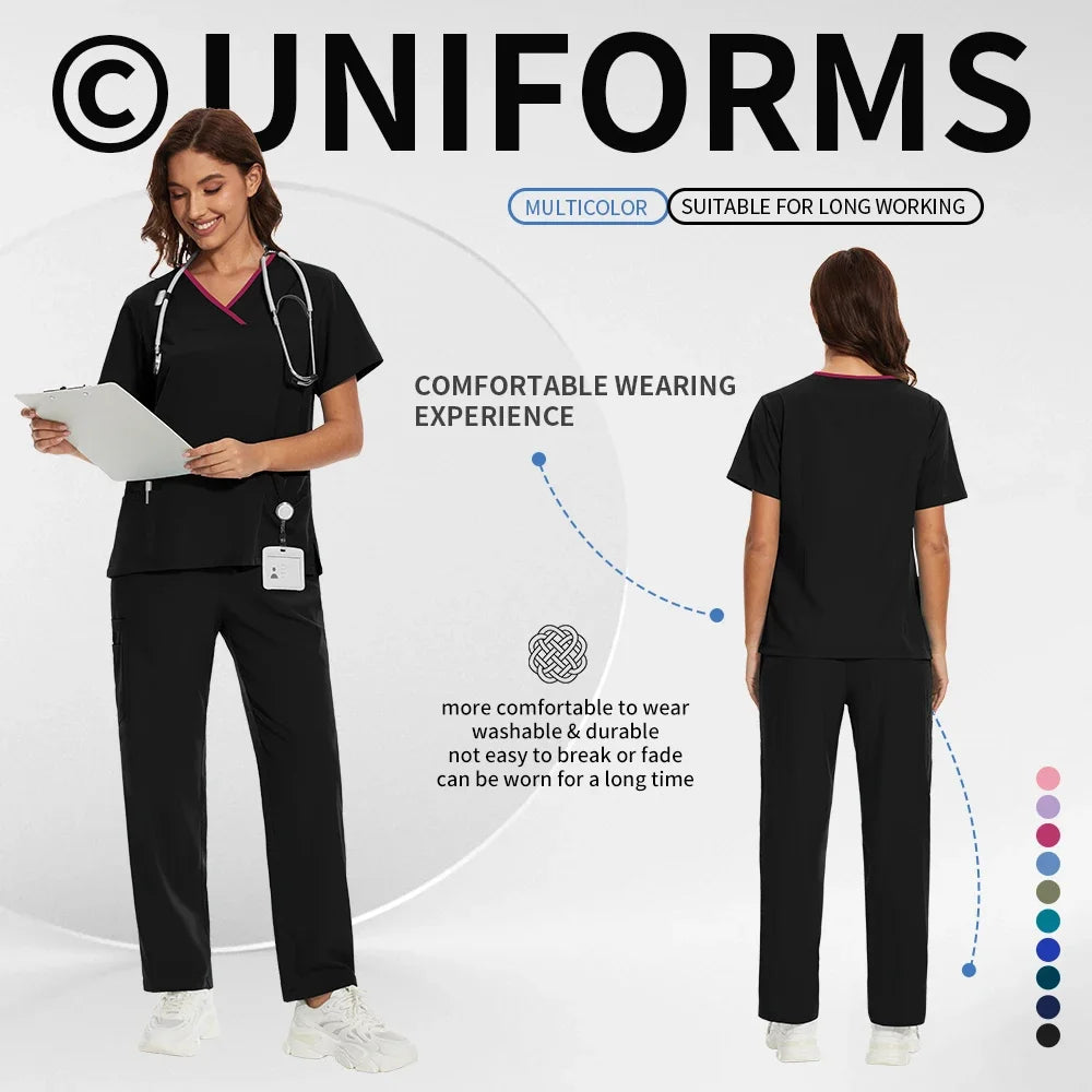 Medical Uniforms Women Hospital Nurse Scrubs Sets Pet Grooming Scrubs Unisex Clinic Nursing Surgical Uniforms Spa Uniforms Women
