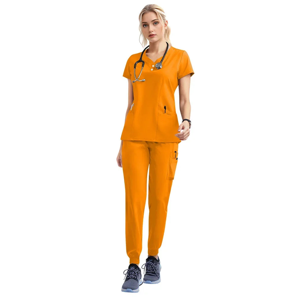Wholesale Price Doctor Nurse Scrubs Set Medical Uniforms Women Jogger Set Hospital Accessories Operating Room Surgical Workwear