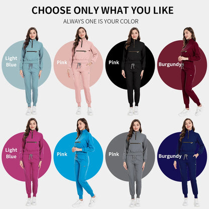 Hospital Medical Uniforms Nurse Suit Women Solid Color Dentistry Operating Room Scrub Set Two-piece Pet Grooming Doctor Workwear