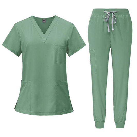 Nursing Beauty Salon Work Clothes Short sleeved Health Services Nursing Suits Summer Fashion Pet Surgical Doctor Costume Women