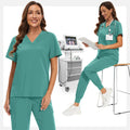 Niaahinn Nurse Surgical Scrub Suit Men Women Unisex Doctor Medical Hospital Uniform Top Jogger Pants Veterinary Nursing Uniforms