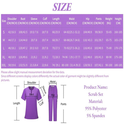 Women Scrubs Nurse Accessories Medical Uniform Unisex Slim Fit Comfort Clinical Women Operating Room Work Uniform Jogger Suit