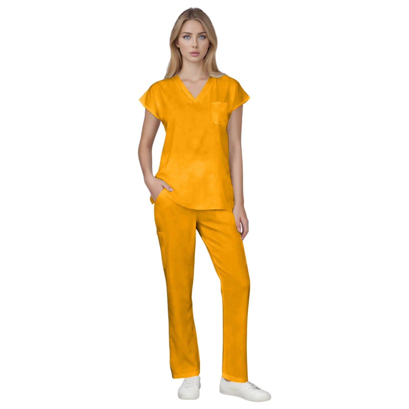 Scrubs Medical Uniform Women and Man Scrubs Set Medical Scrubs Top and Pants