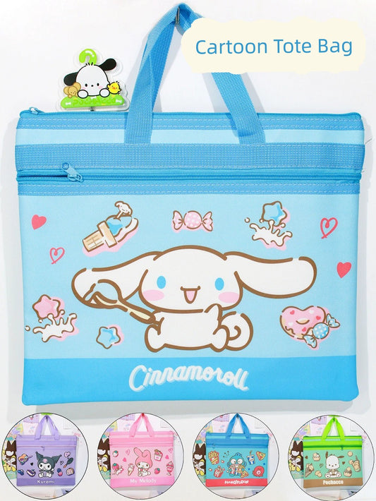Student Tuition Bag Handbag Cinnamoroll Babycinnamoroll A4 Test Paper Storage Book Document Pouch Clow M Textbook Folder