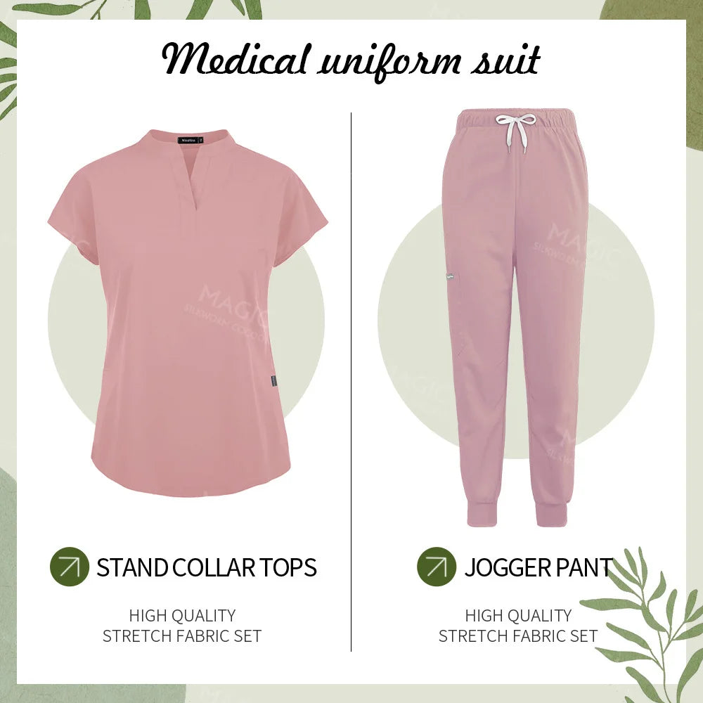 Scrubs Sets Pet Medical Uniforms Clothing Women Nurse Costume Spa Uniforms Surgery Suit Nurse Accessories Doctor Scrubs Workwear