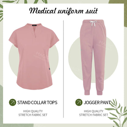 Scrubs Sets Pet Medical Uniforms Clothing Women Nurse Costume Spa Uniforms Surgery Suit Nurse Accessories Doctor Scrubs Workwear