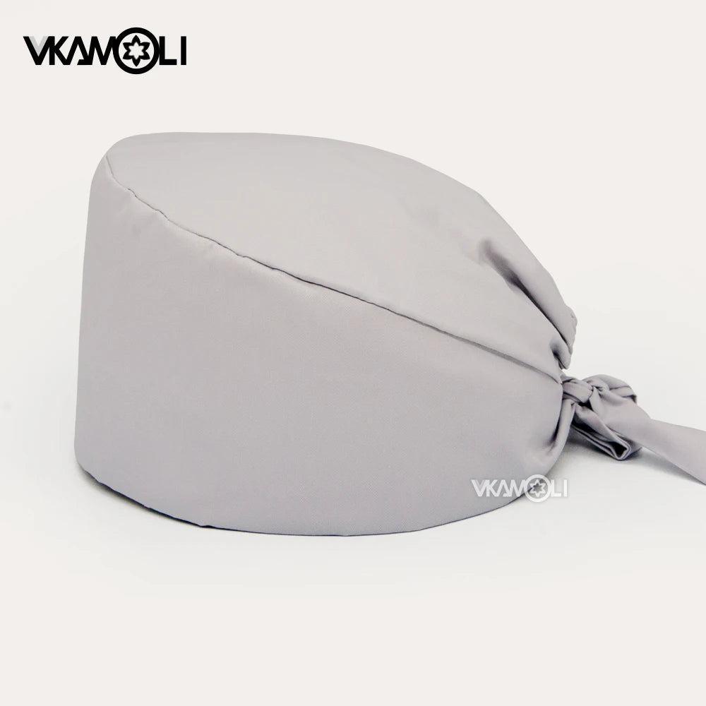 Solid color scrubs caps Pet Grooming Agency Work Scrubs Beauty Work Hats